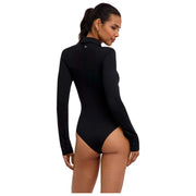 Krótkie body polo Falke Daily - czarne