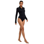 Krótkie body polo Falke Daily - czarne