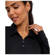 Krótkie body polo Falke Daily - czarne
