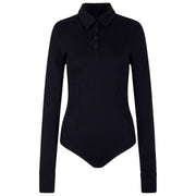 Krótkie body polo Falke Daily - czarne