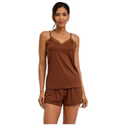 Top na ramiączkach Falke Delicate Touch - Deer Brown
