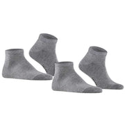 Falke Happy 2 Pack Sneaker Socks - Light Grey Mel