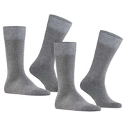 Falke Happy 2 Pack Socks - Light Grey Mel