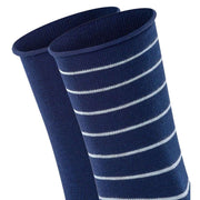 Falke Happy Stripe 2 Pack Socks - Royal Blue