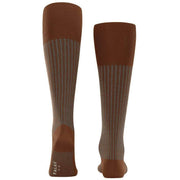 Falke Oxford Stripe Knee High Socks - Terracotta Brown