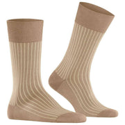 Falke Oxford Stripe Socks - Camel Brown