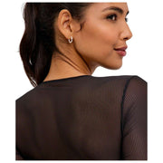 Body Falke Private Sheer Lines ze stringami - czarne