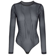 Body Falke Private Sheer Lines ze stringami - czarne