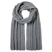 Falke Sporty Rib Cashmere Scarf - Light Grey