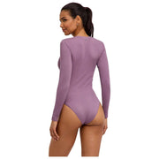Ponadczasowe bawełniane body z okrągłym dekoltem Falke - Magnolia Lilac