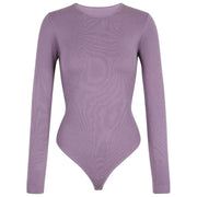 Ponadczasowe bawełniane body z okrągłym dekoltem Falke - Magnolia Lilac