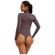 Ponadczasowe bawełniane body z golfem Falke - Iron Grey