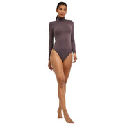 Ponadczasowe bawełniane body z golfem Falke - Iron Grey