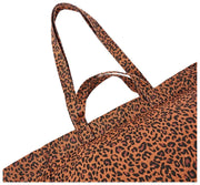 Roka Marylebone Duża torba z bawełnianego płótna, oversize - Mini Leopard Brown