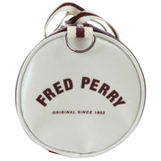 Klasyczna mini torba na beczkę Freda Perry'ego - Oxblood/Ecru Cream