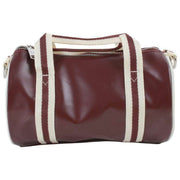 Klasyczna mini torba na beczkę Freda Perry'ego - Oxblood/Ecru Cream