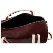Klasyczna mini torba na beczkę Freda Perry'ego - Oxblood/Ecru Cream