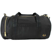 Fred Perry Textured Nylon Barrel Bag - Black