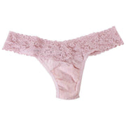 Stringi Hanky Panky Signature Lace – 3 pary oryginalnych stringów z wysokim stanem – Rumiany róż/Granat/Celeste Blue