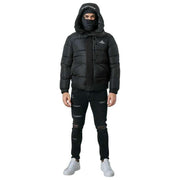 Helvetica Mountain Pioneers Kurtka parka z kapturem Barnes - czarna
