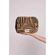Hindbag Alix Extra Large Kosmetyczka - Cynamonowy Brąz Zebra