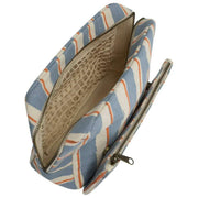 Hindbag Alix Extra Large Kosmetyczka - Pomarańczowe/Niebieskie Paski