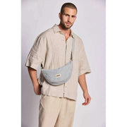 Torba Hindbag Andrea Half Moon - niebieskie paski