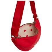 Torba Hindbag Andrea Half Moon - karminowa czerwień