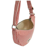Torba Hindbag Andrea Half Moon - czerwone paski