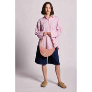 Torba Hindbag Andrea Half Moon - czerwone paski