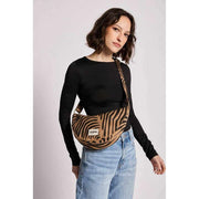 Torba na ramię Andrea Half Moon Bag - Zebra Cynamonowy Brąz