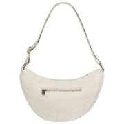 Torba na ramię Andrea Teddy Half Moon - Arctic White
