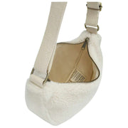 Torba na ramię Andrea Teddy Half Moon - Arctic White