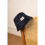Hindbag Bob Bucket Hat - aksamitny granatowy