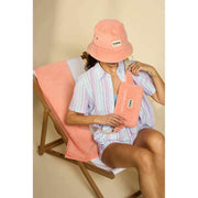 Hindbag Bob Terry Bucket Hat - koralowy róż