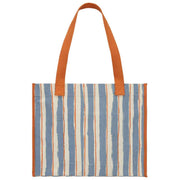 Torba na ramię Claude Tote Bag - Pomarańczowe/Niebieskie Paski