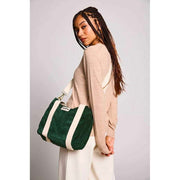 Torba na ramię Louise Square Crossbody - aksamitna sosna zielona