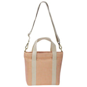 Torba na ramię Louise Square Woven Crossbody - koralowy róż