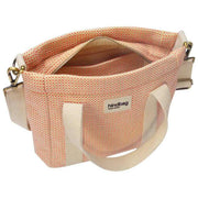 Torba na ramię Louise Square Woven Crossbody - koralowy róż