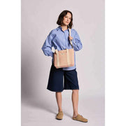 Torba na ramię Louise Square Woven Crossbody - koralowy róż