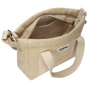 Torba na ramię Louise Square Woven Crossbody - Nude Beige