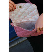 Pikowana torba na ramię Hindbag Margault - różowy