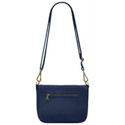 Torba na ramię Hindbag Margault - aksamitny granatowy