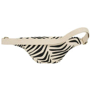 Torebka biodrowa Olivia - kremowa zebra w kolorze ecru