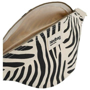 Torebka biodrowa Olivia - kremowa zebra w kolorze ecru