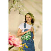 Torba biodrowa Olivia - zieleń Vichy