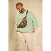 Duża torba biodrowa Sasha - Leopard Cinnamon Brown