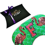 Jessica Russell Flint F for Flamingo Silk Eye Mask - Zielony/Różowy