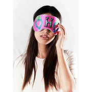 Jessica Russell Flint H for Heart Silk Eye Mask - Różowa/Niebieska/Zielona
