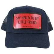 Aluminiowa czapka typu trucker John Hatter Say Hello To My Little Friend - granatowa/czerwona